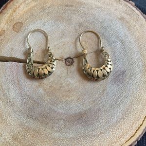 925, 14k plated deco earrings